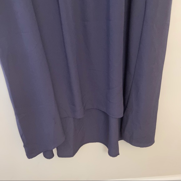 LOGO by Lori Goldstein Gray and Navy High Low Dress - Picture 10 of 10